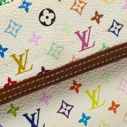 Pre Owned Louis Vuitton White Multicolor Monogram Canvas Porte Tresor International Wallet