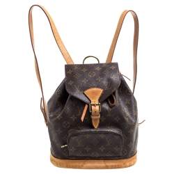 Pre Owned حقيبة ظهر لوي فيتون مونتسوري كانفاس مونوغرامي متوسطة