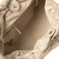 Pre Owned Louis Vuitton Beige Monogram Leather Limited Edition Stratus Olympe PM Bag