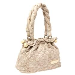 Pre Owned Louis Vuitton Beige Monogram Leather Limited Edition Stratus Olympe PM Bag