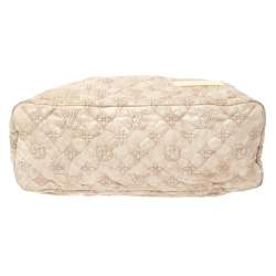 Pre Owned Louis Vuitton Beige Monogram Leather Limited Edition Stratus Olympe PM Bag