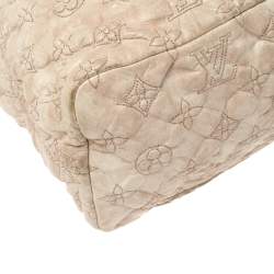 Pre Owned Louis Vuitton Beige Monogram Leather Limited Edition Stratus Olympe PM Bag