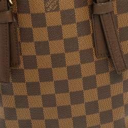 Pre Owned Louis Vuitton Damier Ebene Canvas Marais Bucket Bag