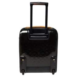 Pre Owned Louis Vuitton Vert Bronze Monogram Vernis Pegase 45 Suitcase