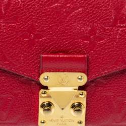 Pre Owned Louis Vuitton Scarlet Monogram Empreinte Leather Metis Wallet 