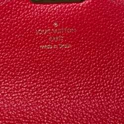 Pre Owned Louis Vuitton Scarlet Monogram Empreinte Leather Metis Wallet 