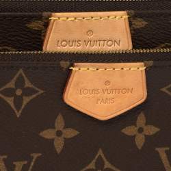 مملوكة مسبقًا حقيبة إكسسوارات صغيرة لوى فيتون كانفاس متعدد مونوغرامى وردية 