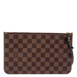 Pre Owned حقيبة صغيرة لوي فيتون نيفرفول كانفاس دامييه إيبين