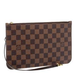 Pre Owned حقيبة صغيرة لوي فيتون نيفرفول كانفاس دامييه إيبين