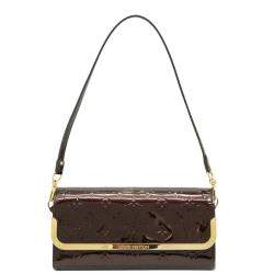 Pre Owned حقيبة لوي فيتون روزمور جلد فرنيه عنابية MM