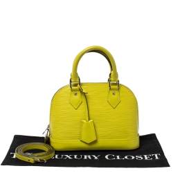 Pre Owned Louis Vuitton Pistache Epi Leather Alma BB Bag