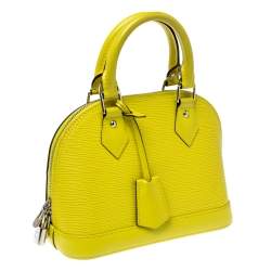 Pre Owned Louis Vuitton Pistache Epi Leather Alma BB Bag