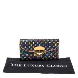 مملوكة مسبقًا محفظة لوي فيتون اوجيني كانفاس مونوغرامي متعددة الألوان بيضاء