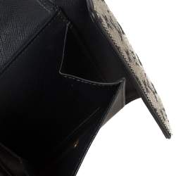 Pre Owned Louis Vuitton Blue Mini Lin Canvas Trifold Compact Wallet