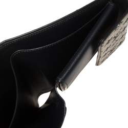 Pre Owned Louis Vuitton Blue Mini Lin Canvas Trifold Compact Wallet