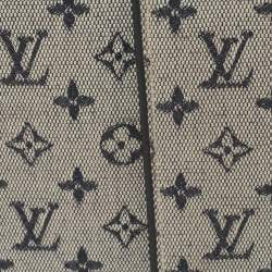 Pre Owned Louis Vuitton Blue Mini Lin Canvas Trifold Compact Wallet