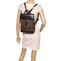 Pre Owned Louis Vuitton Damier Ebene Canvas Soho Backpack