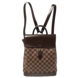 Pre Owned Louis Vuitton Damier Ebene Canvas Soho Backpack