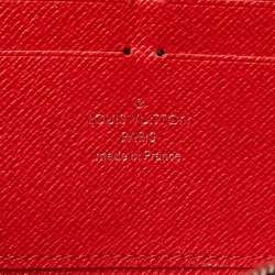 Pre Owned Louis Vuitton Coquelicot Epi Leather Zippy Wallet