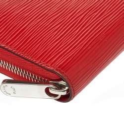 Pre Owned Louis Vuitton Coquelicot Epi Leather Zippy Wallet