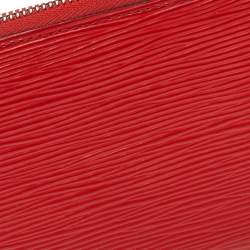 Pre Owned Louis Vuitton Coquelicot Epi Leather Zippy Wallet