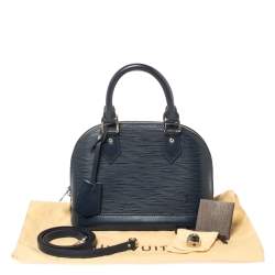 Pre Owned Louis Vuitton Blue Marine Epi Leather Alma BB Bag