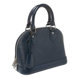 Pre Owned Louis Vuitton Blue Marine Epi Leather Alma BB Bag