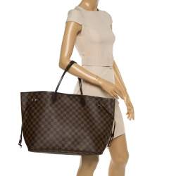 Pre Owned حقيبة لوي فيتون نيفرفول كانفاس دامييه أيبين GM