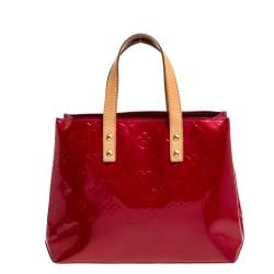 Pre Owned Louis Vuitton Red Monogram Vernis Reade PM Bag
