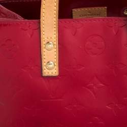 Pre Owned Louis Vuitton Red Monogram Vernis Reade PM Bag