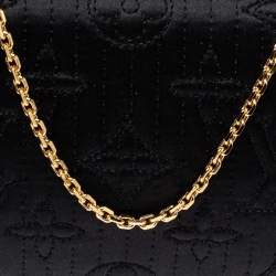 Pre Owned Louis Vuitton Black Monogram Satin Limited Edition Minaudiere Motard Clutch