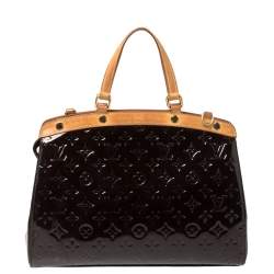 مملوكة مسبقًا حقيبة يد لوي فيتون بريه فرنيه مونوغرامي عنابية متوسطة