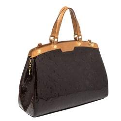 مملوكة مسبقًا حقيبة يد لوي فيتون بريه فرنيه مونوغرامي عنابية متوسطة