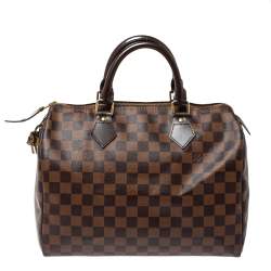 Louis Vuitton Damier Ebene Canvas Speedy 30 Bag