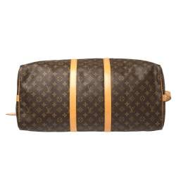 Pre Owned Louis Vuitton Monogram Canvas Keepall Bandouliere 55 Bag