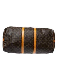 Pre Owned Louis Vuitton Monogram Canvas Keepall Bandouliere 55 Bag