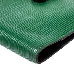 مملوكة مسبقًا Louis Vuitton Green Epi Leather Small Ring Agenda Cover