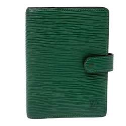 Louis Vuitton Green Epi Leather Small Ring Agenda Cover For Sale