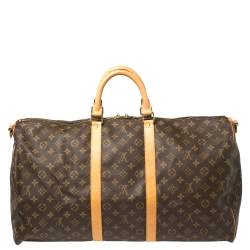 Pre Owned Louis Vuitton Monogram Canvas Keepall Bandouliere 55 Bag