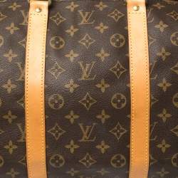 Pre Owned Louis Vuitton Monogram Canvas Keepall Bandouliere 55 Bag