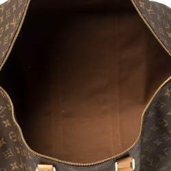 Pre Owned Louis Vuitton Monogram Canvas Keepall Bandouliere 55 Bag