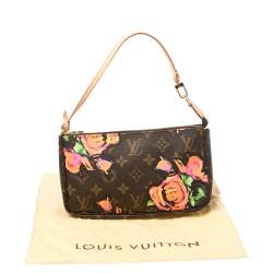 Pre Owned Louis Vuitton Monogram Canvas Limited Edition Stephen Sprouse Roses Pochette Accessoires