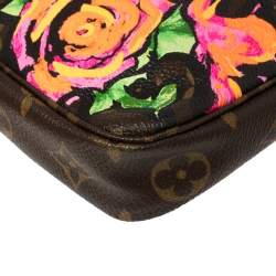 Pre Owned Louis Vuitton Monogram Canvas Limited Edition Stephen Sprouse Roses Pochette Accessoires