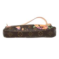Pre Owned Louis Vuitton Monogram Canvas Limited Edition Stephen Sprouse Roses Pochette Accessoires
