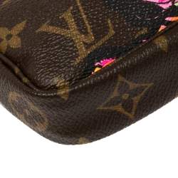 Pre Owned Louis Vuitton Monogram Canvas Limited Edition Stephen Sprouse Roses Pochette Accessoires