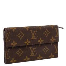 Pre Owned Louis Vuitton Monogram Canvas Vintage Flap Wallet