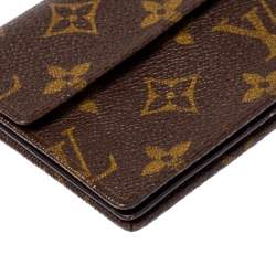 Pre Owned Louis Vuitton Monogram Canvas Vintage Flap Wallet