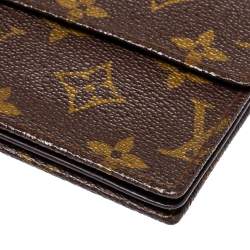 Pre Owned Louis Vuitton Monogram Canvas Vintage Flap Wallet
