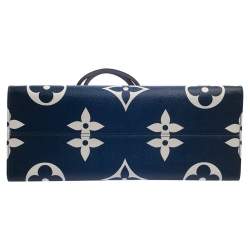 Pre Owned Louis Vuitton Bleu Monogram Coated Canvas Onthego GM Bag
