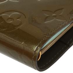 Louis Vuitton Vert Olive Monogram Vernis Leather Small Ring Agenda Cover